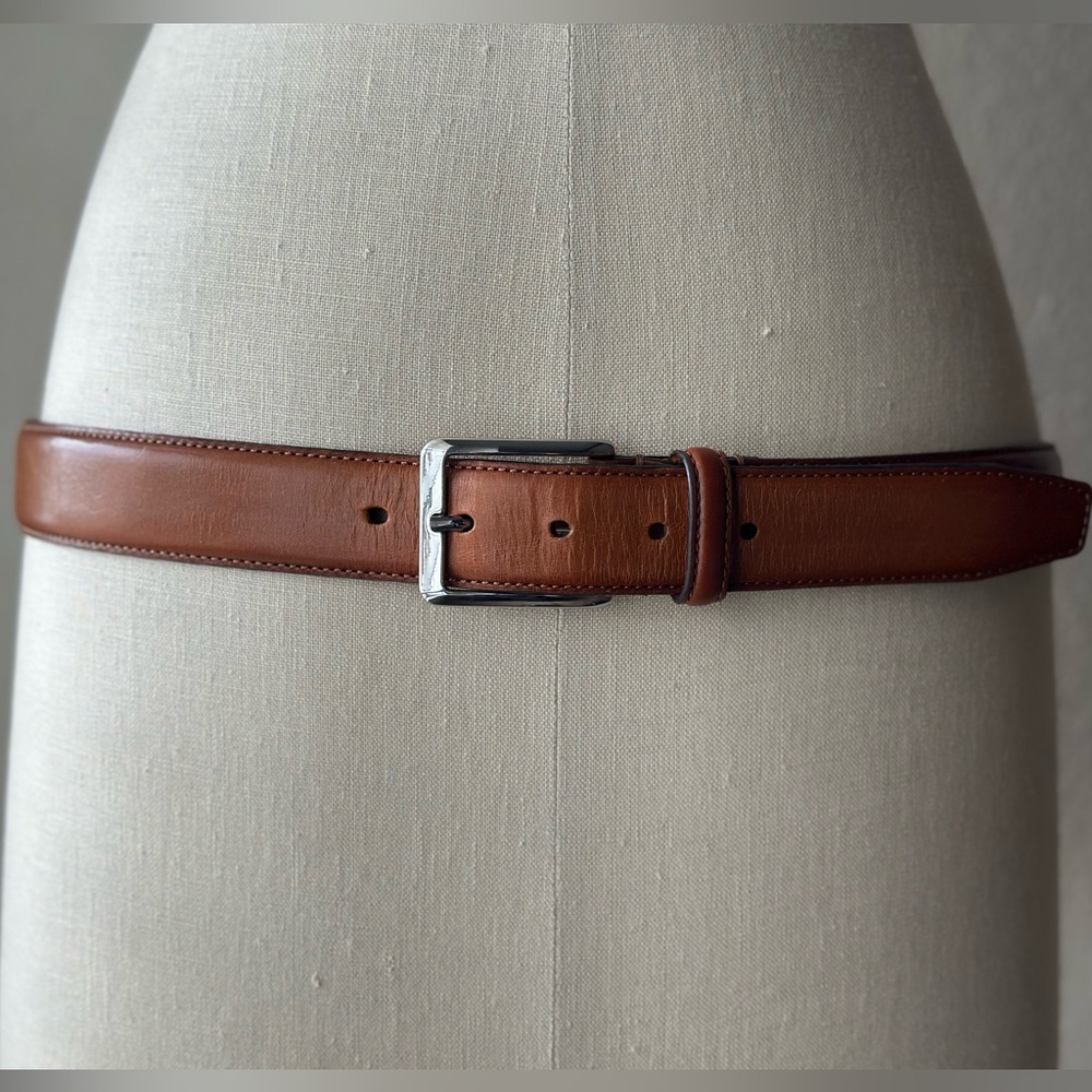 Emilio Scotti Men's Classic Brown Leather Belt
